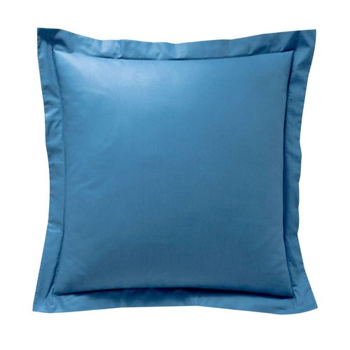 Taie Volant 50x70 Bleu Océan En Coton