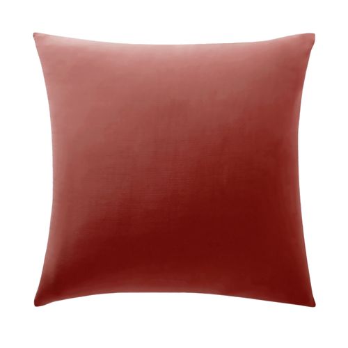 Taie Sac 50x70 Orange Sienne En Coton