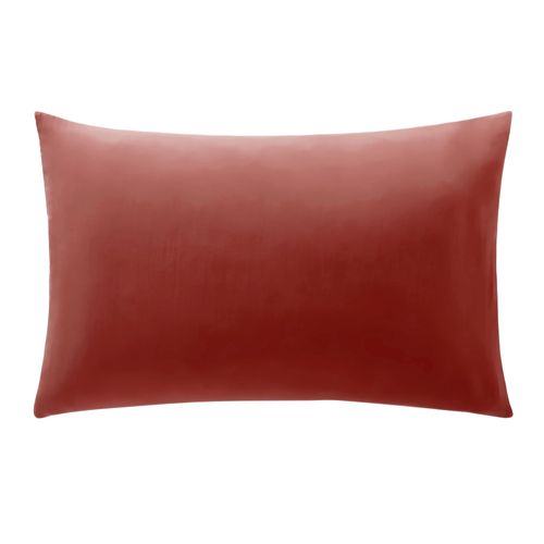 Taie Sac 50x70 Orange Sienne En Coton