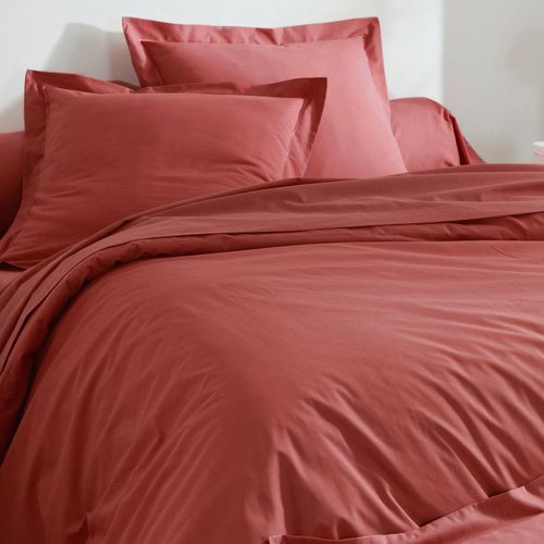 Taie Volant 63x63 Orange Sienne En Coton