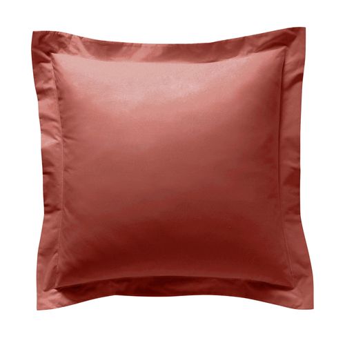 Taie Volant 63x63 Orange Sienne En Coton
