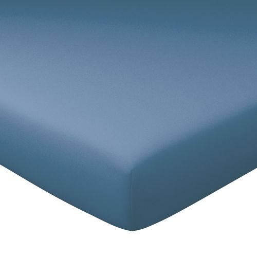 Drap-housse Grand Bonnet 140x200x30 Bleu Océan En Coton