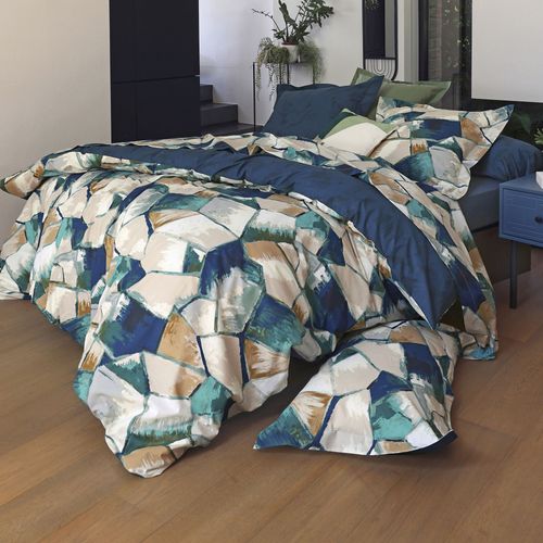 Taie Volant 50x70 Bleu Foncé En Coton