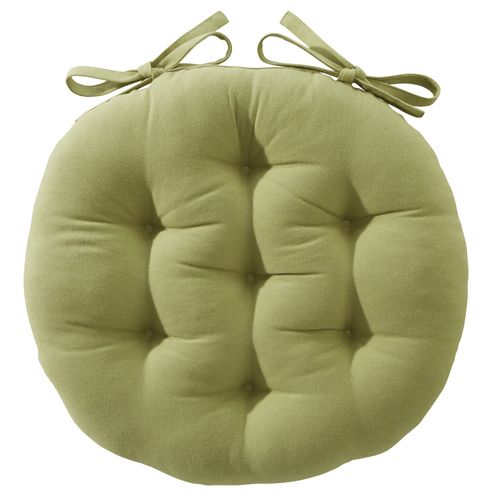 Lot de 2 Galettes Rondes Vert Pistache En Coton