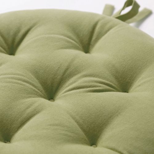 Lot de 2 Galettes Rondes Vert Pistache En Coton