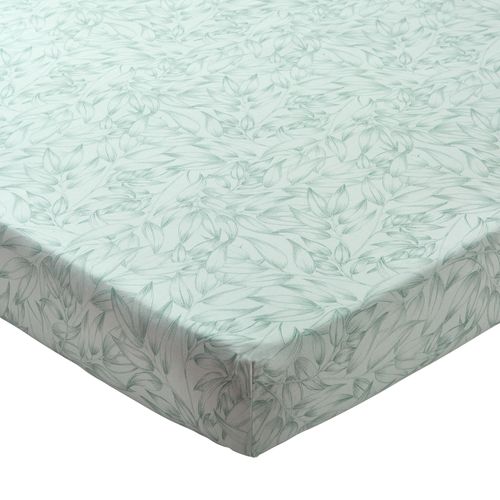Drap-housse 140x190x28 Vert En Coton