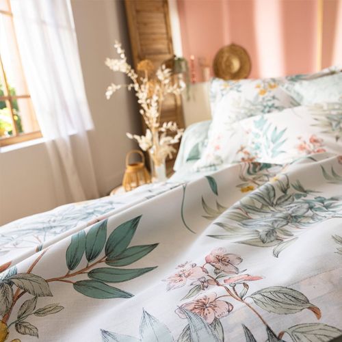 Housse De Couette 200x200 Vert En Coton