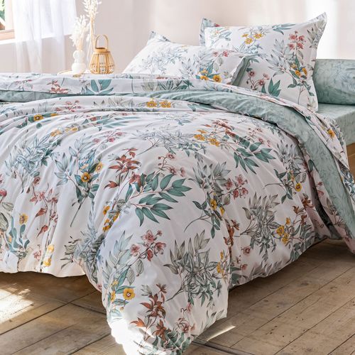 Housse De Couette 240x220 Vert En Coton