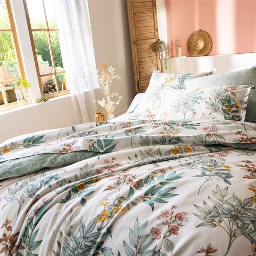 Housse De Couette 240x220 Vert En Coton