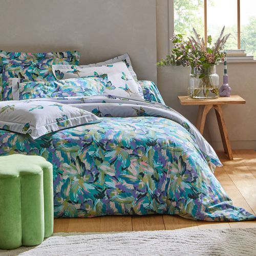 Taie Volant 63x63 Vert En Coton