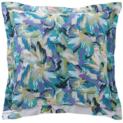 Taie Volant 63x63 Vert En Coton