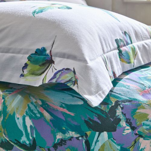 Taie Volant 63x63 Vert En Coton