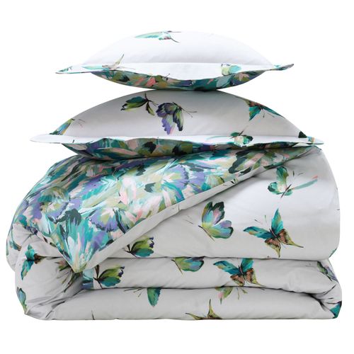 Housse De Couette 260x240 Vert En Coton