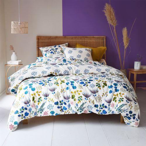 Taie Sac 63x63 Bleu En Coton