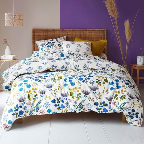 Housse De Couette 140x200 Bleu En Coton