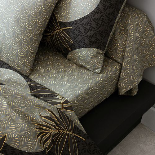 Drap-housse 90x190x28 Gris En Coton