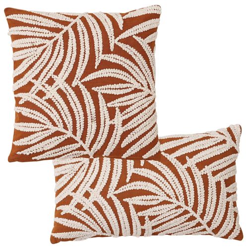Housse De Coussin 30x50 Marron Caramel En Polyester