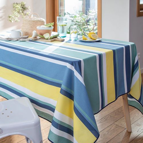 Nappe 150x200 Bleu Vert En Coton