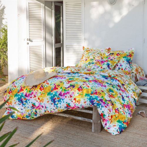 Taie Volant 65x65 Multicolore En Coton