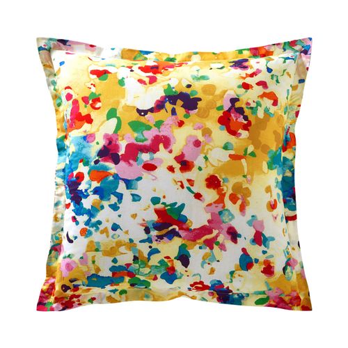 Taie Volant 65x65 Multicolore En Coton