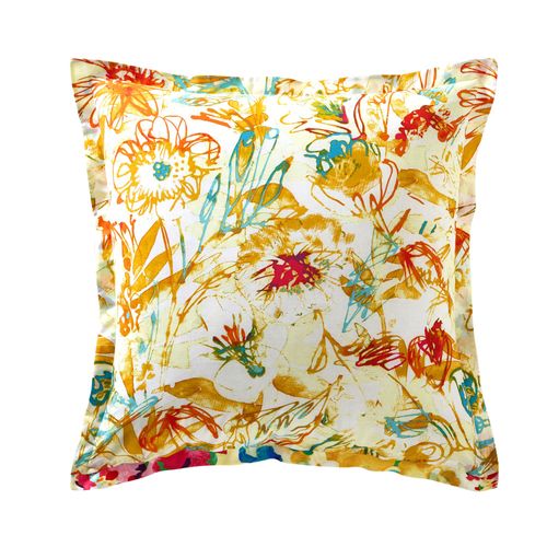 Taie Volant 65x65 Multicolore En Coton