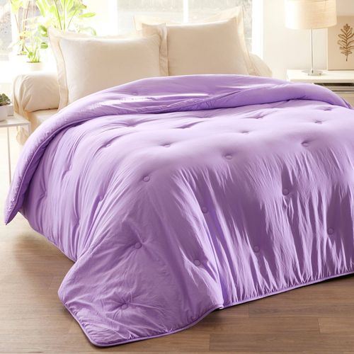 Couette Légère 260x240 Violet Lilas En Polyester