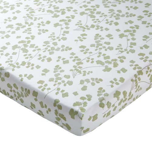 Drap-housse 90x190x28 Vert En Coton