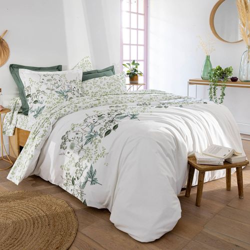Housse De Couette 260x240 Vert En Coton