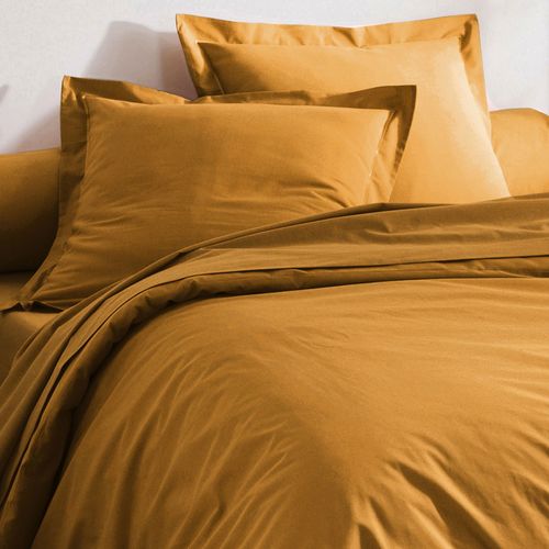 Housse De Couette 140x200 Marron Bronze En Coton