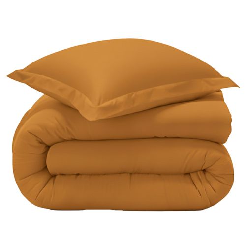Housse De Couette 240x220 Marron Bronze En Coton