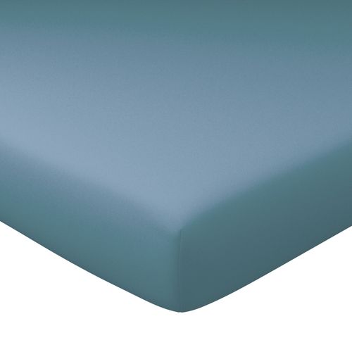 Drap-housse Grand Bonnet 160x200x32 Bleu Glacier En Coton
