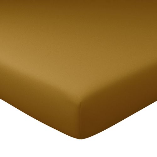 Drap-housse Grand Bonnet 90x200x32 Marron Bronze En Coton