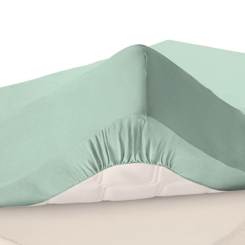 Drap-housse Grand Bonnet 140x200x32 Vert Céladon En Coton