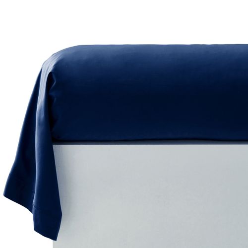 Taie Traversin 43x185 Bleu Indigo En Coton