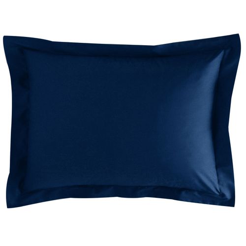 Taie Volant 50x70 Bleu Indigo En Coton
