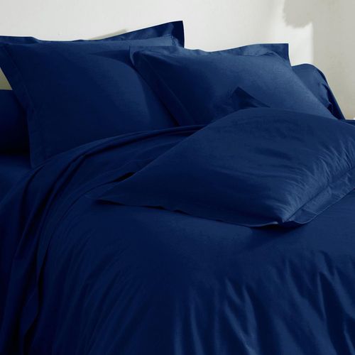 Housse De Couette 260x240 Bleu Indigo En Coton