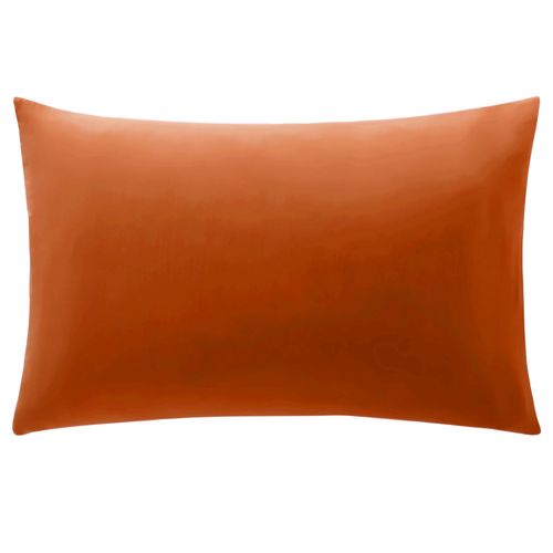 Taie Sac 63x63 Orange Cuivré En Coton