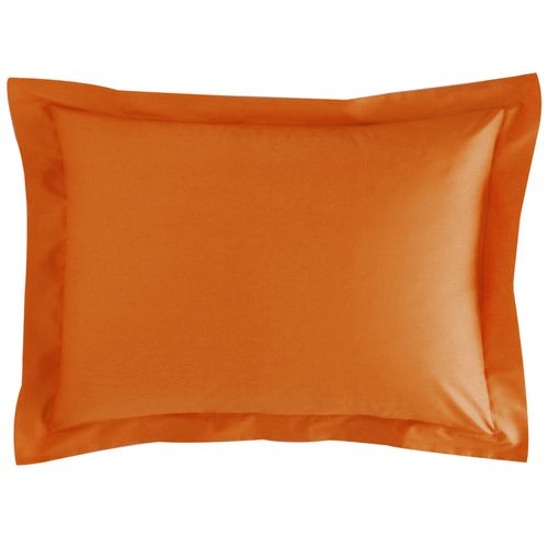 Taie Volant 50x70 Orange Cuivré En Coton