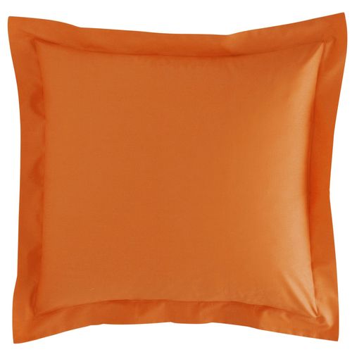 Taie Volant 63x63 Orange Cuivré En Coton