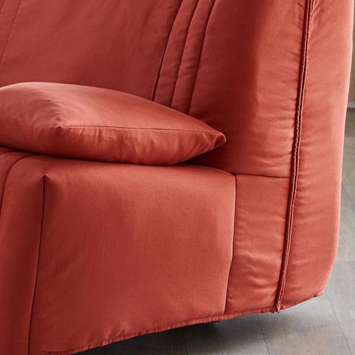 Housse BZ 2 Places Orange Terracotta En Coton