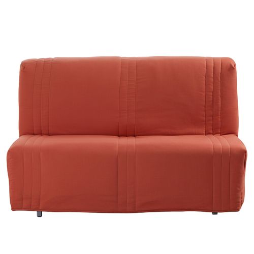 Housse BZ 2 Places Orange Terracotta En Coton