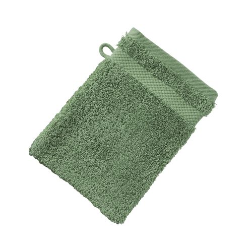 Lot De 2 Gant De Toilette 15x21 Vert Tilleul En Coton 500 G/m²