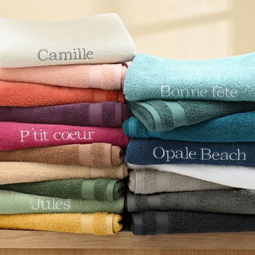 Lot De 2 Gant De Toilette 15x21 Violet Aubergine En Coton 500 G/m²