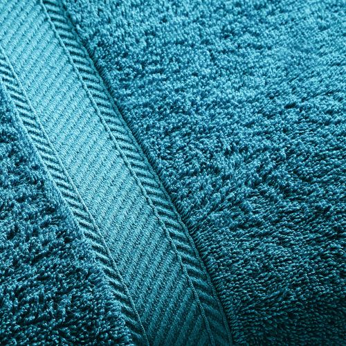 Lot De 2 Serviette De Toilette 50x100 Bleu Canard En Coton