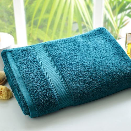 Lot De 2 Gant De Toilette 15x20 Bleu Canard En Coton