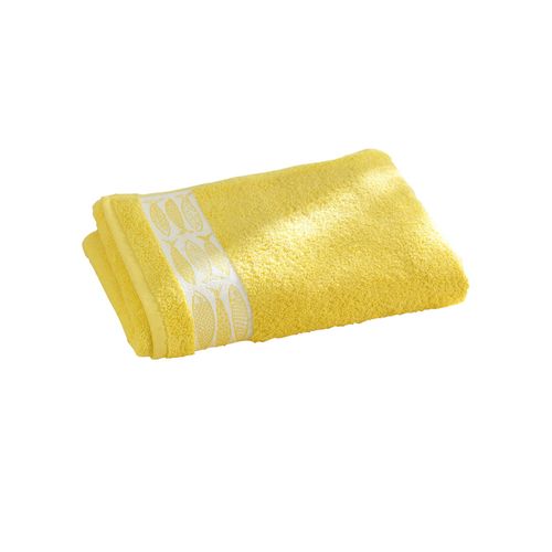 Serviette De Toilette 50x100 Jaune Mimosa En Coton 450 G/m²