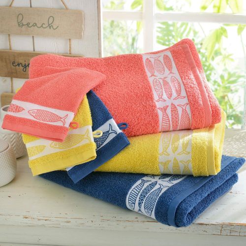 Lot De 2 Gant De Toilette 15x21 Jaune Mimosa En Coton 450 G/m²