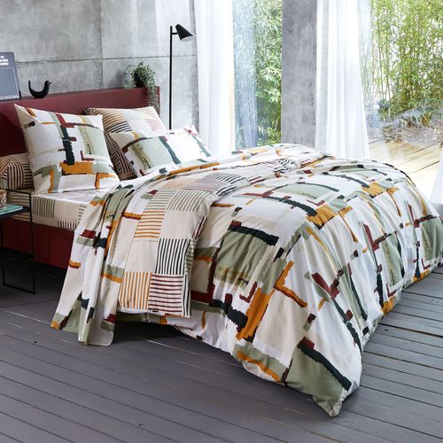 Drap-housse 160x200x28 Beige En Coton