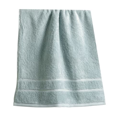 Serviette Invité 30x50 Bleu Opaline En Coton