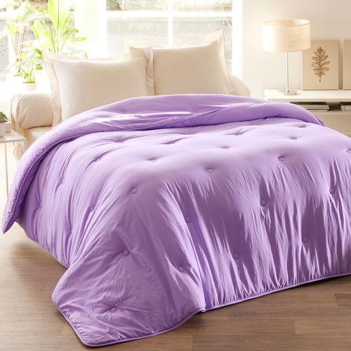 Couette Chaude 240x220 Violet Lilas En Polyester